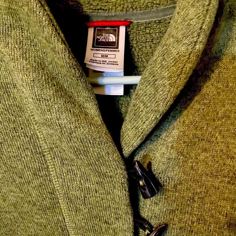 The North Face Fleece Pullover Sweater Women's Medium Toggle Button Green